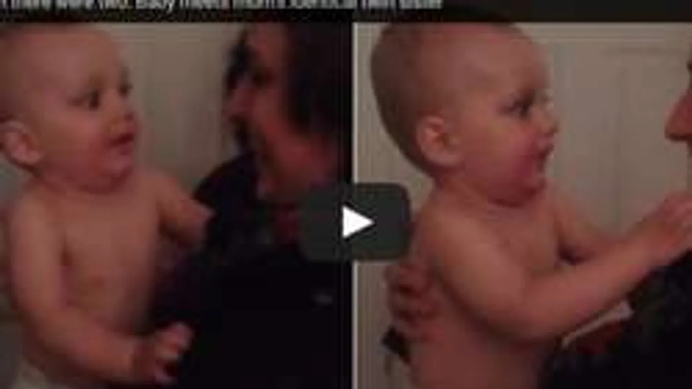 Szupercuki videó! A baba először látja anyukája ikertestvérét!