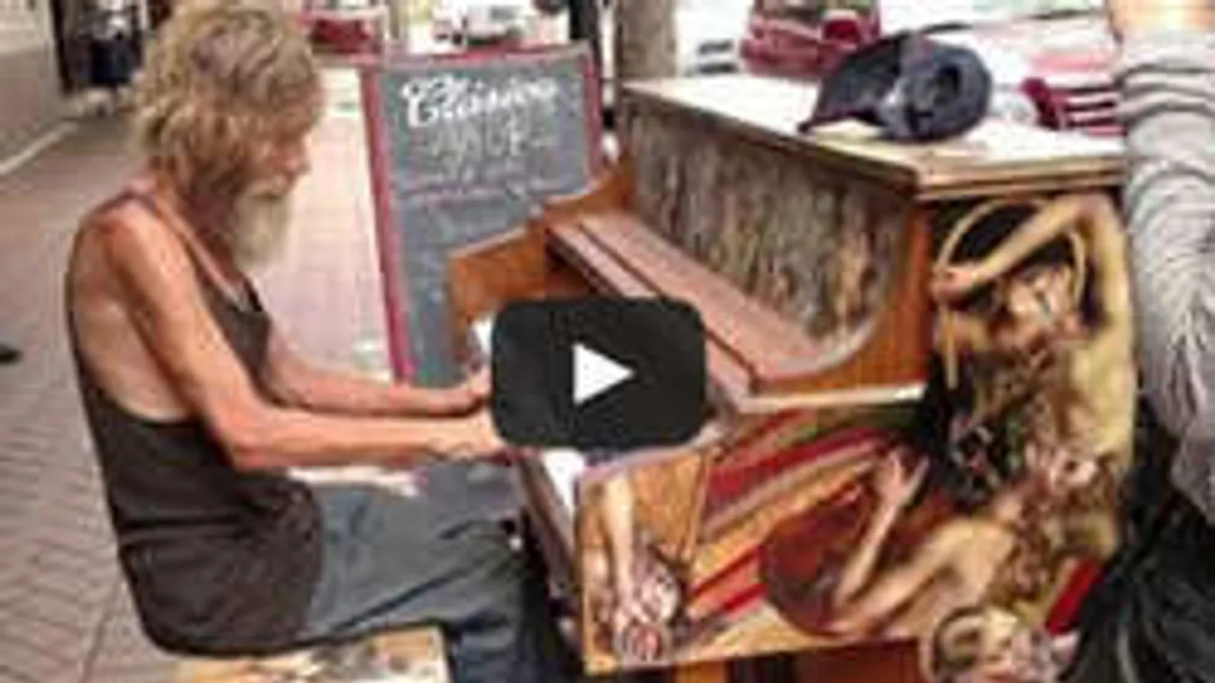 Hajléktalant ennél csodásabban még nem hallottál zongorázni - VIDEÓ