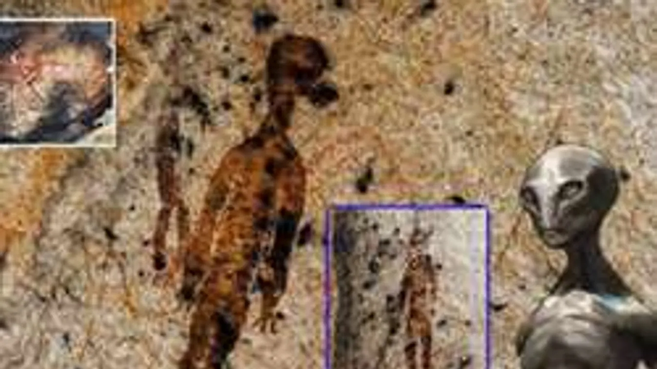 Bizarr lelet: Ufók és idegen lények egy 10 ezer éves barlangrajzon?