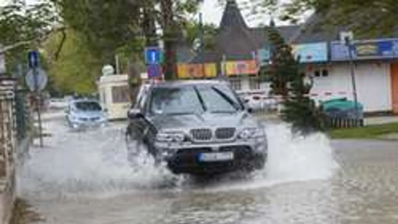 Vadkacsák a parton, kétéltű autók, fotók a kiáradt Balatonról