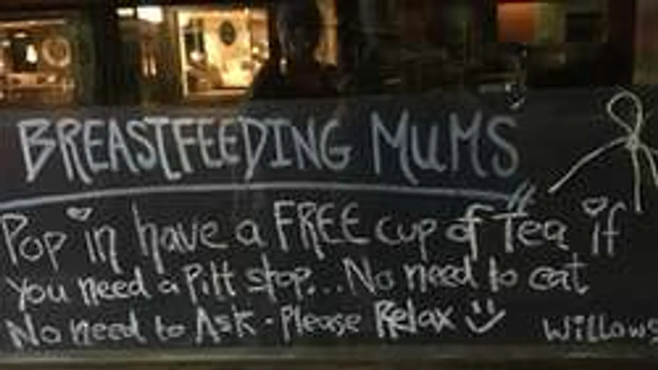 Itt bátran lehet szoptatni! Megcsinálta a forgalmat a felirat!