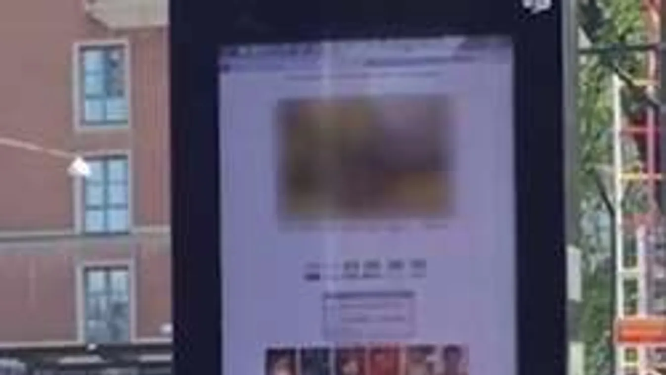 Ilyen nincs: Kemény pornó ment az utcai hirdetőtáblán! - videó