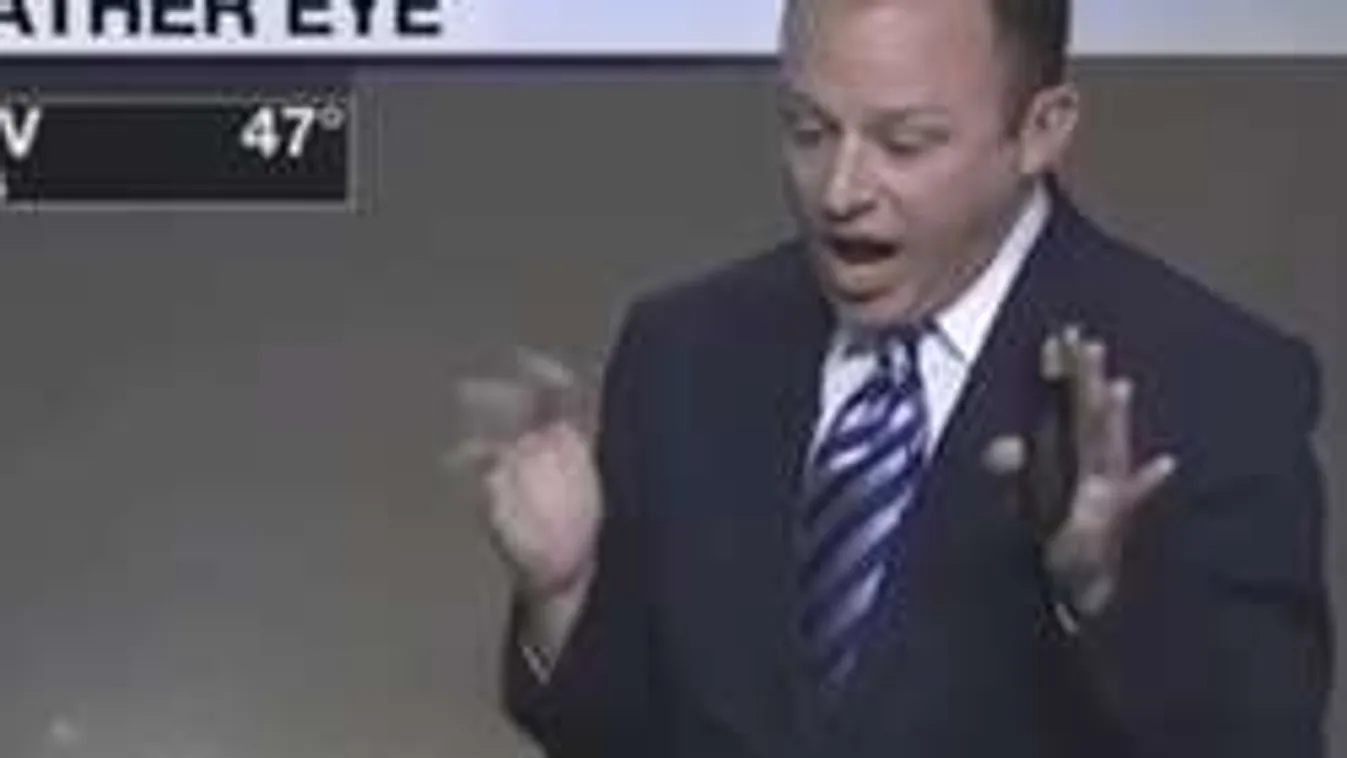 Ciki: élő adásban kapott sikítófrászt a harcedzett időjós! - videó