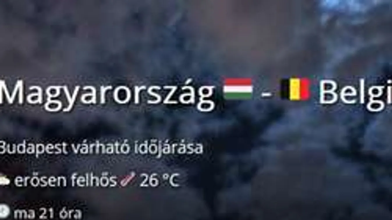 Eb-előrejelzés! - Így ne ázz el meccs közben!