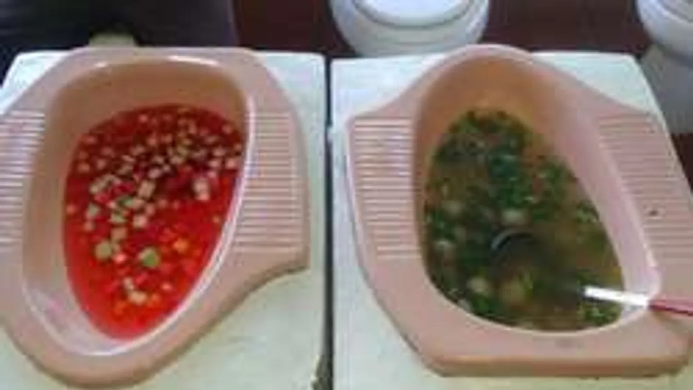 WC-ből kínálják az ételt az indonéz étteremben