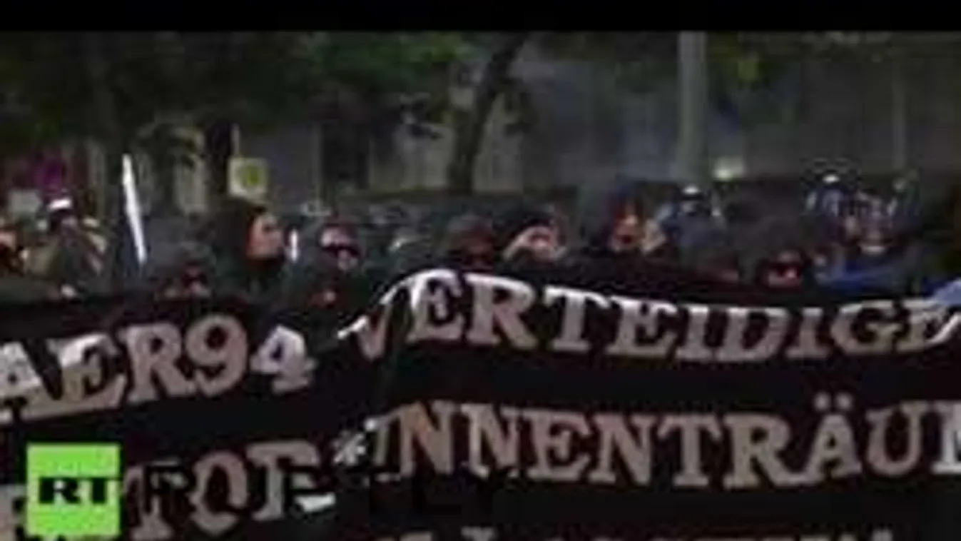 Videón a berlini ütközet. 3500 tüntető   és 1500 rendőr verte egymást