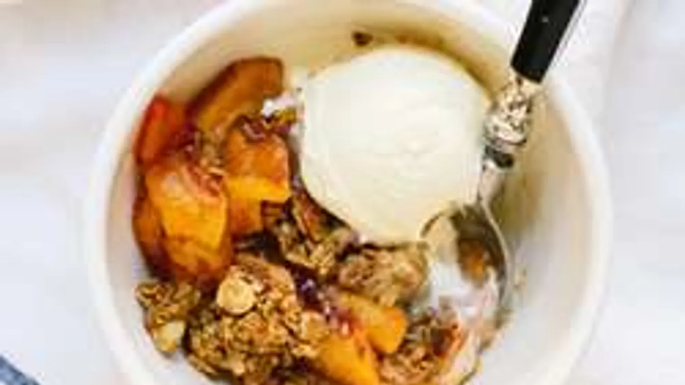 Ropogós morzsás, barackos édesség - minden fogyókúrázó álma