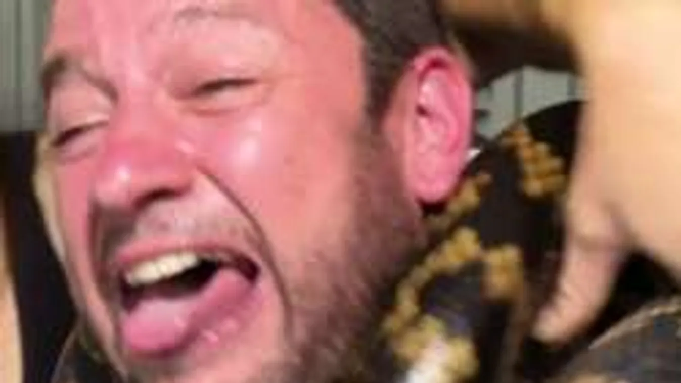 A kamerák előtt fojtogatta a férfit a gigantikus hüllő!