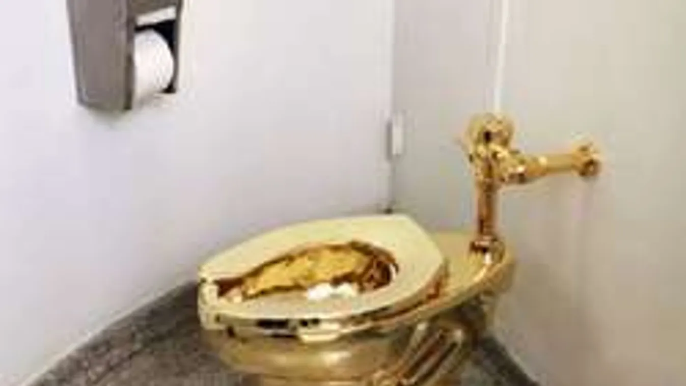 Hihetetlen: színarany WC-t telepítettek a múzeumba! Te is kipróbálhatod