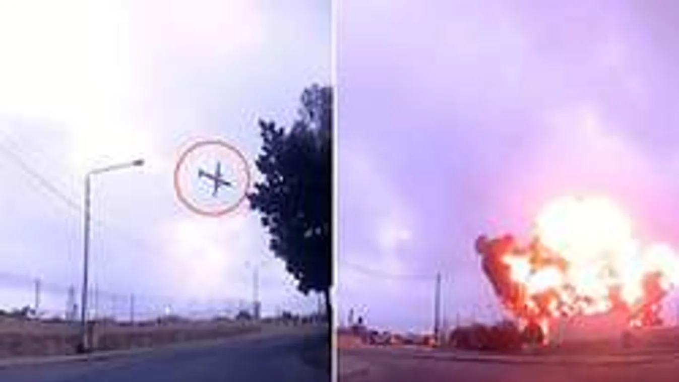 Elképesztő felvétel: földbe csapódott és lángba borult a gép