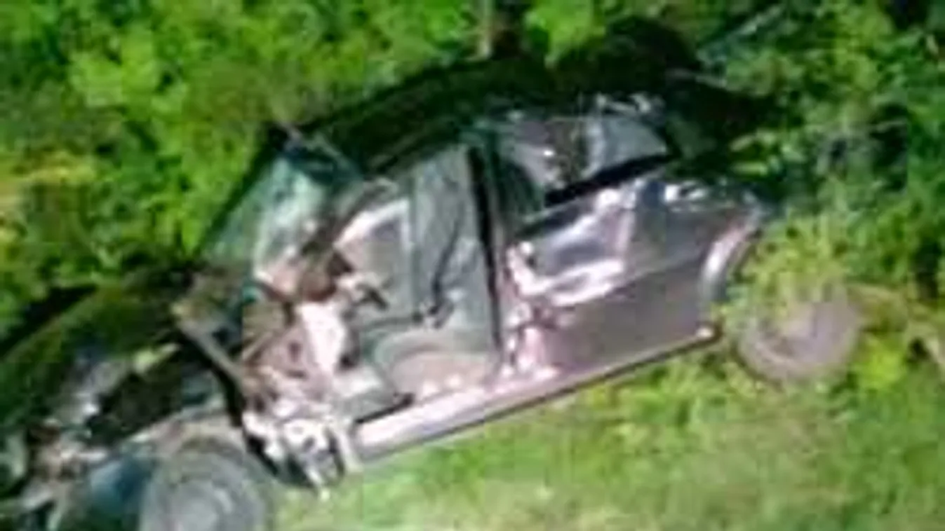 Árokba borult az autó, meghalt az utas - Durva fotók a helyszínről