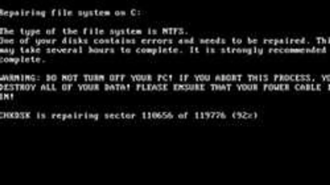 Ha ez jelenik meg a képernyődön, azonnal kapcsold ki a gépet!