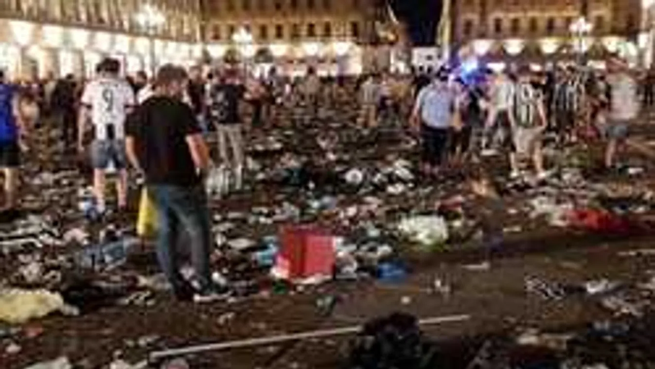 Robbanás a BL-döntő alatt, menekültek a vérző Juve-drukkerek