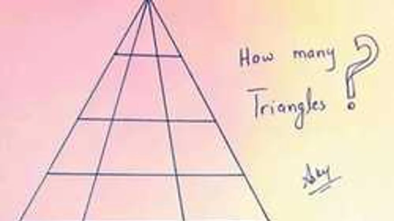 Felrobbantotta a netet ez a feladvány: hány háromszöget látsz?