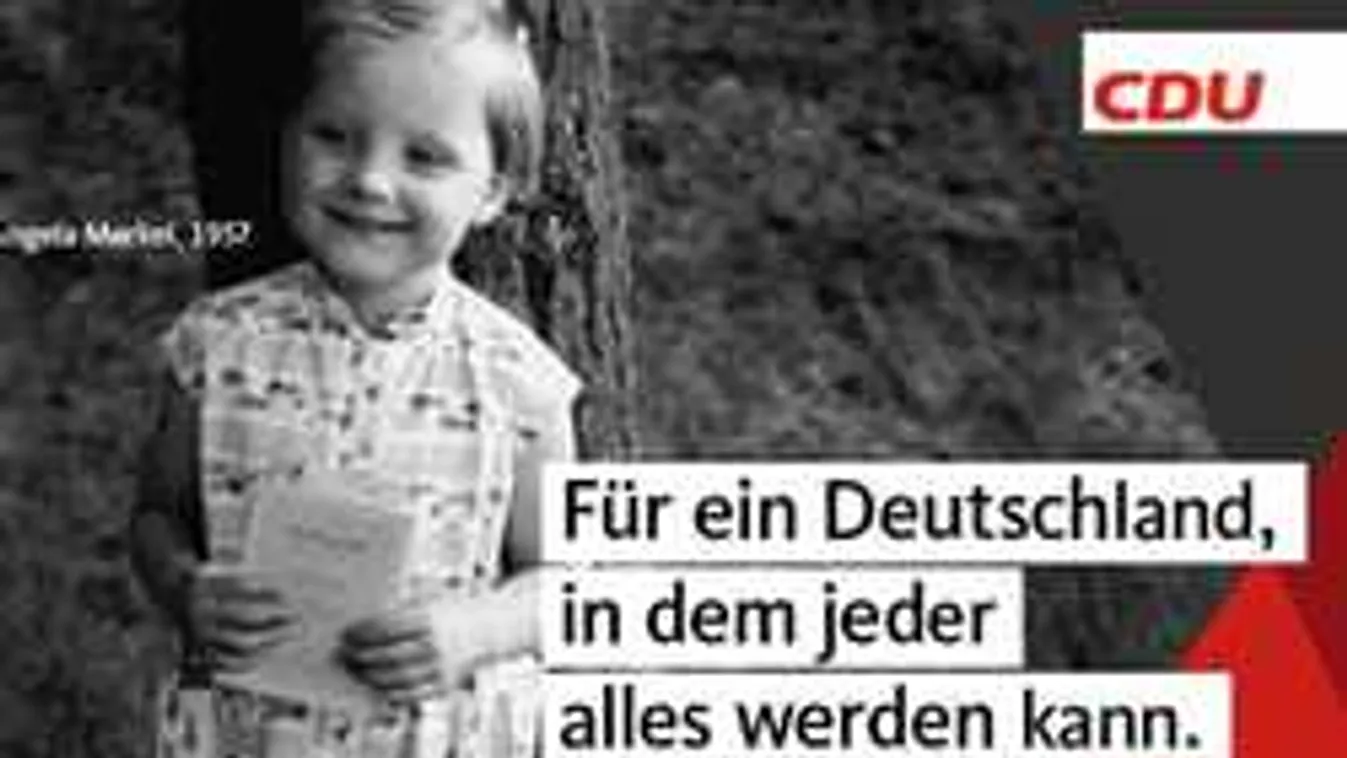 Gyerekkori fotójával kampányol Merkel