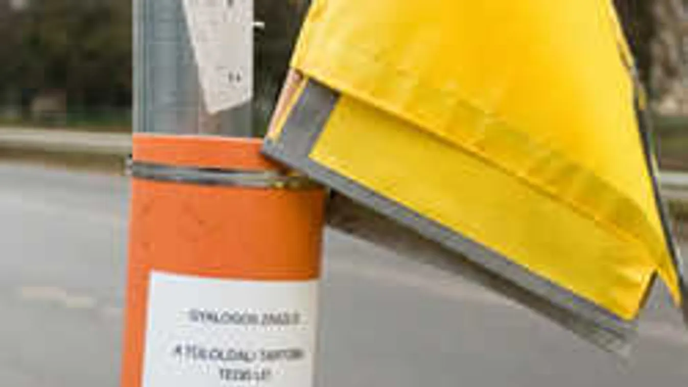 Zászlókkal óvják a gyalogosokat a zebrán