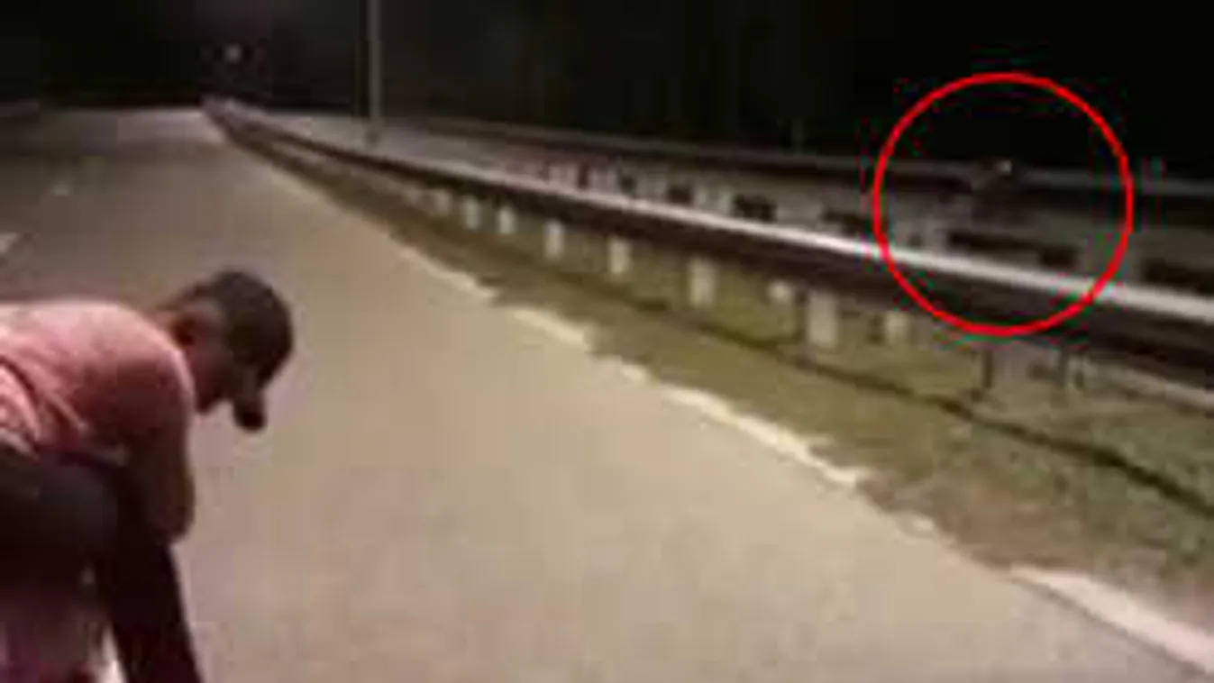 Vérfagyasztó jelenetet videóztak éjszaka az autópályán...