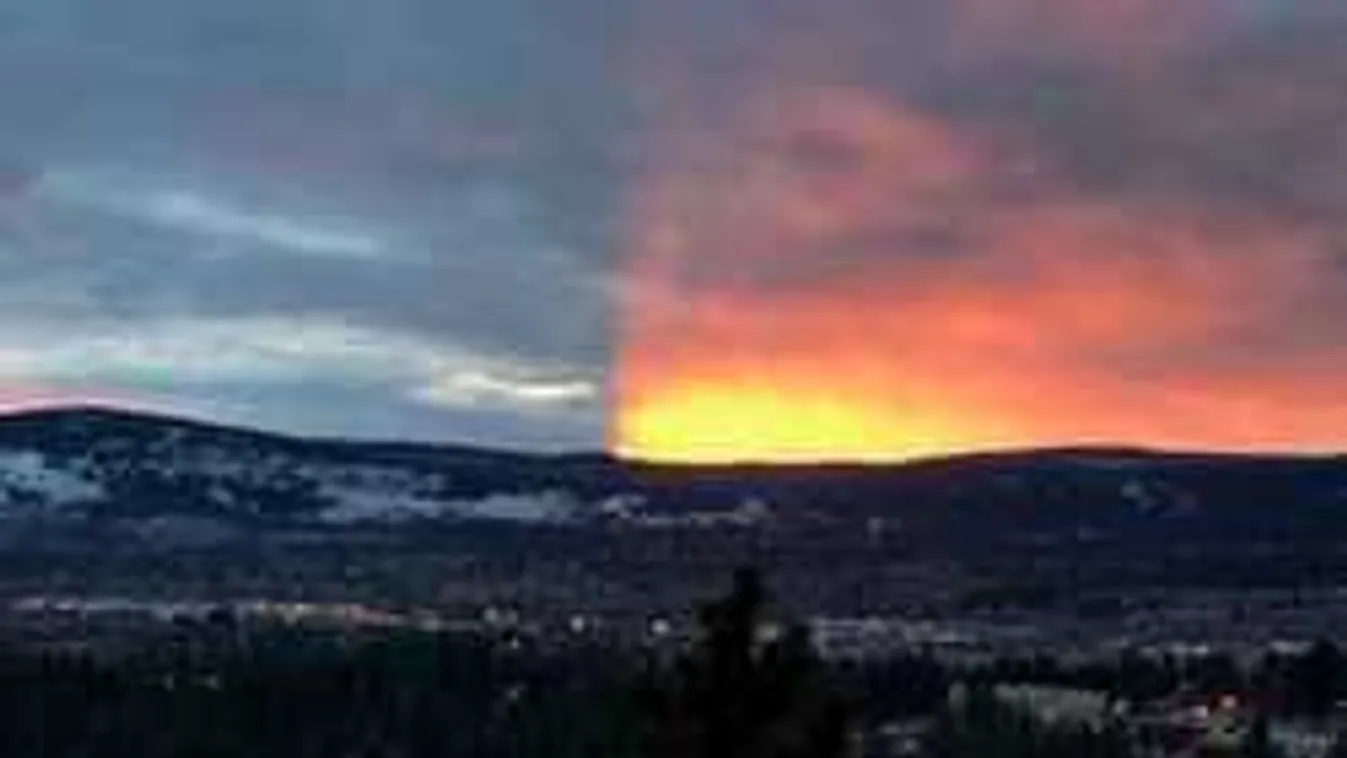 Döbbenetes képet lőtt egy kanadai fotós a félbevágott naplementéről