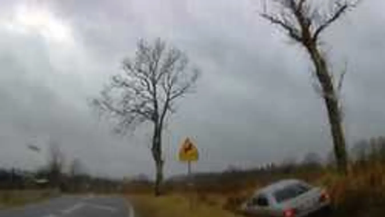 Balesetet akarsz? Záróvonal, vizes út, erős autó, száguldás - videó