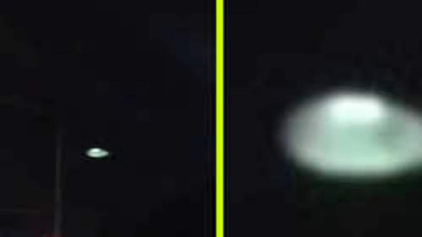 Rejtélyes, zölden derengő korong lebegett át éjszaka a város felett...
