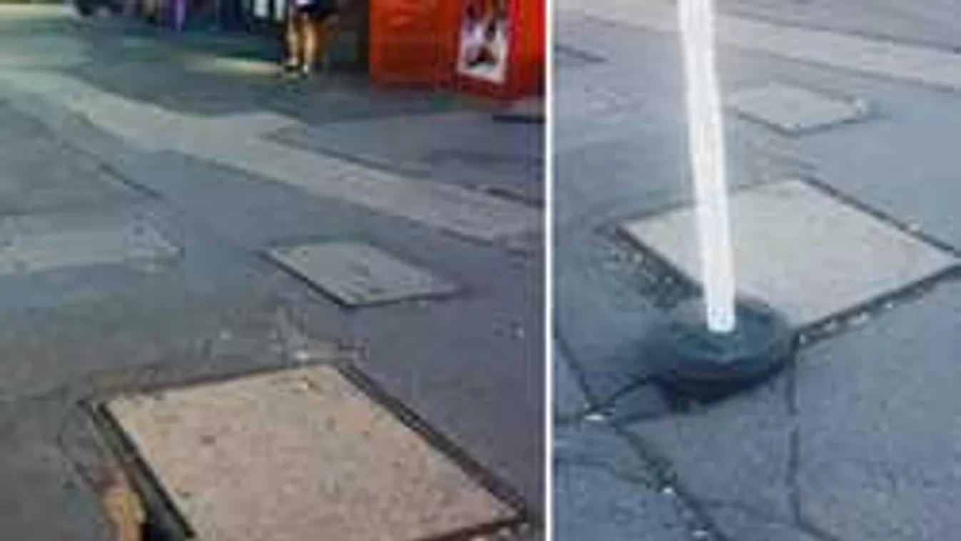 Elképesztő, így rejtették el a veszélyes lyukat a forgalmas végállomáson