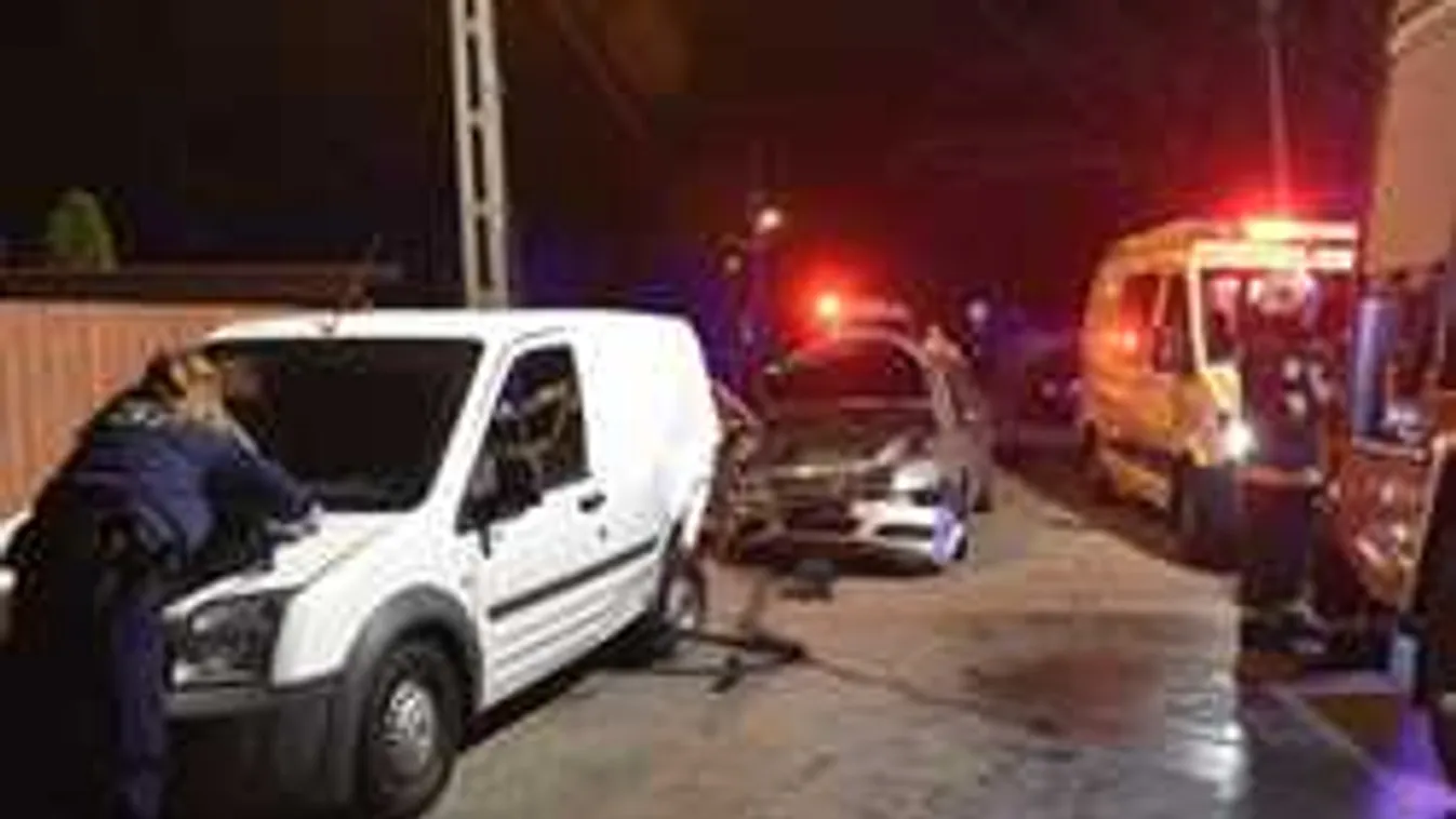 Durva karambol történt éjjel Szentendrén, fotók a bizarr balesetről