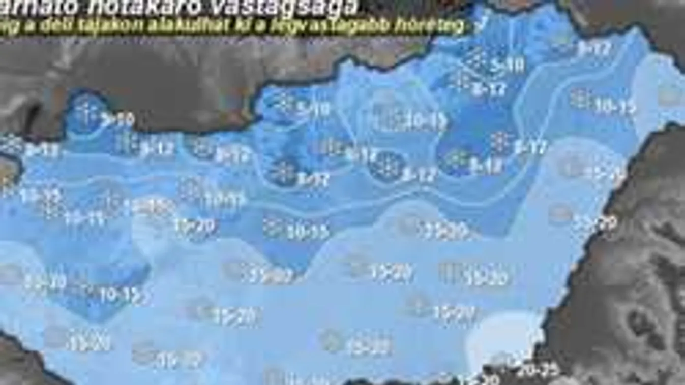 Íme az előrejelzés, ekkora hó lehet hétfőig az országban