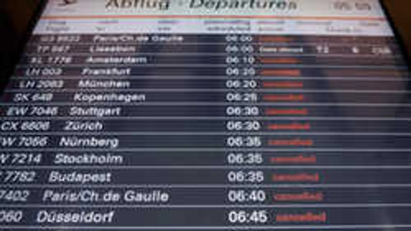 Budapesti járatokat is töröltek, hatalmas káosz az európai légtérben