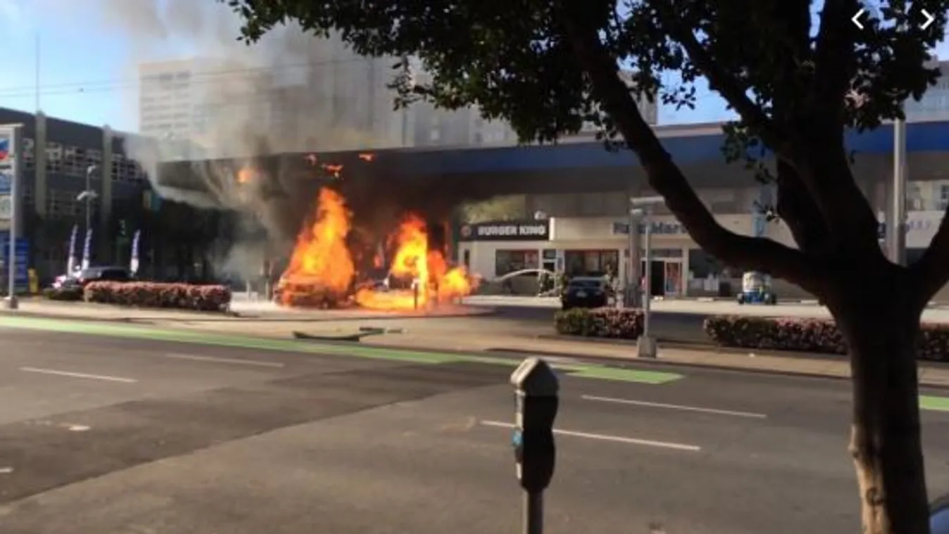 Egy felrobbanó benzinkút okozott káoszt a népszerű nyaralóhelyen-videó