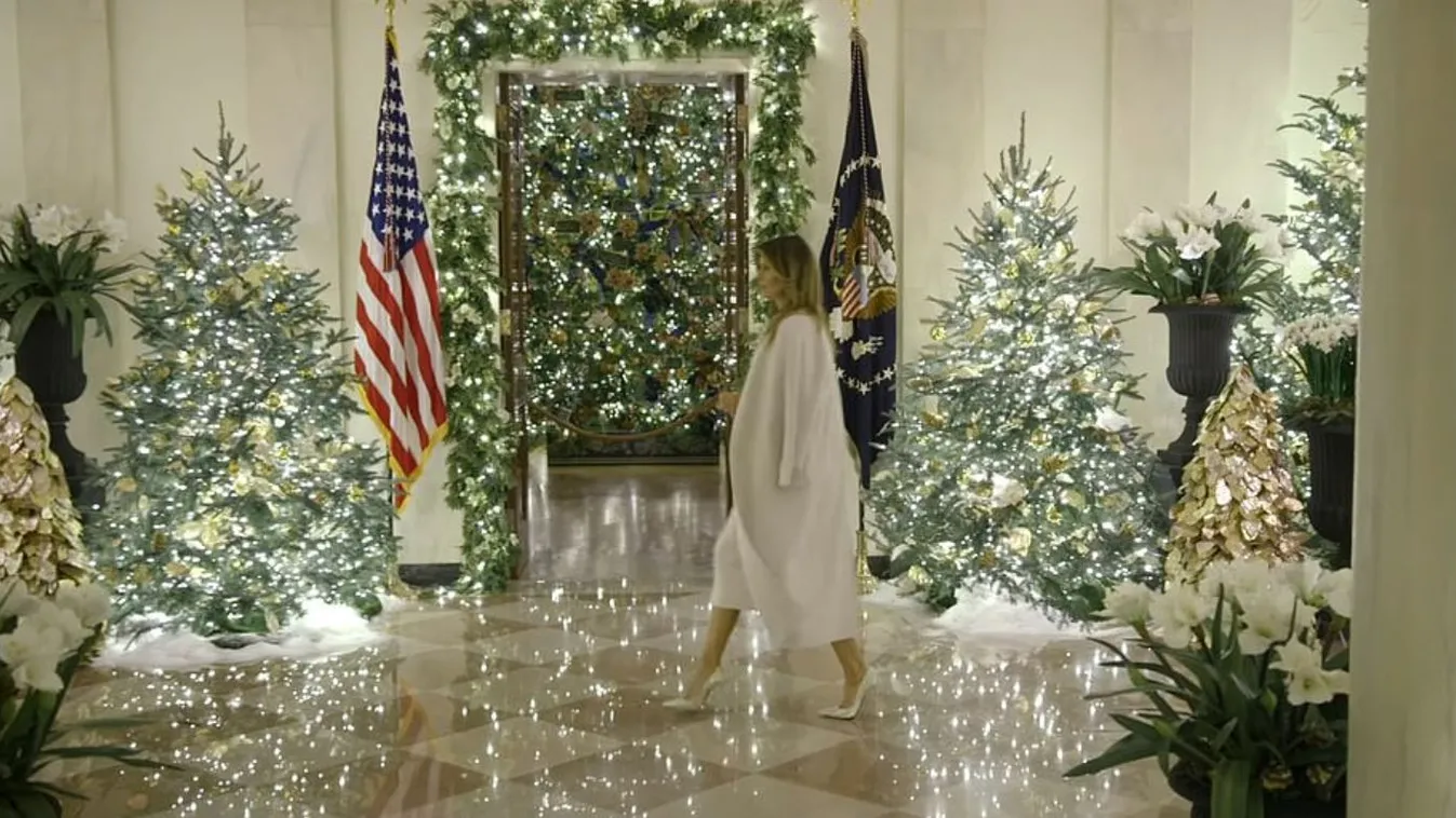 Nézd meg, milyen lett a Fehér Ház karácsonyi dekorációja - Videó