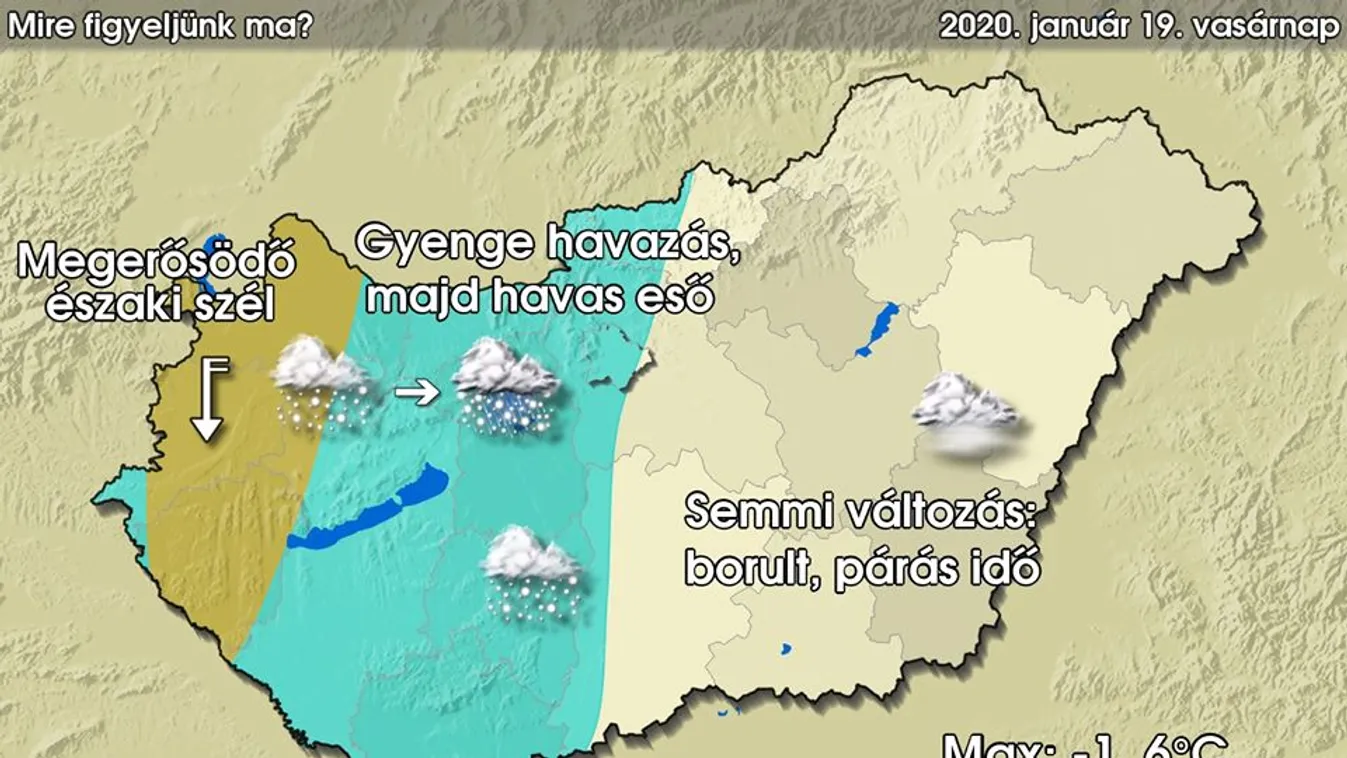 Időjárás: Három részre szakad az ország vasárnap