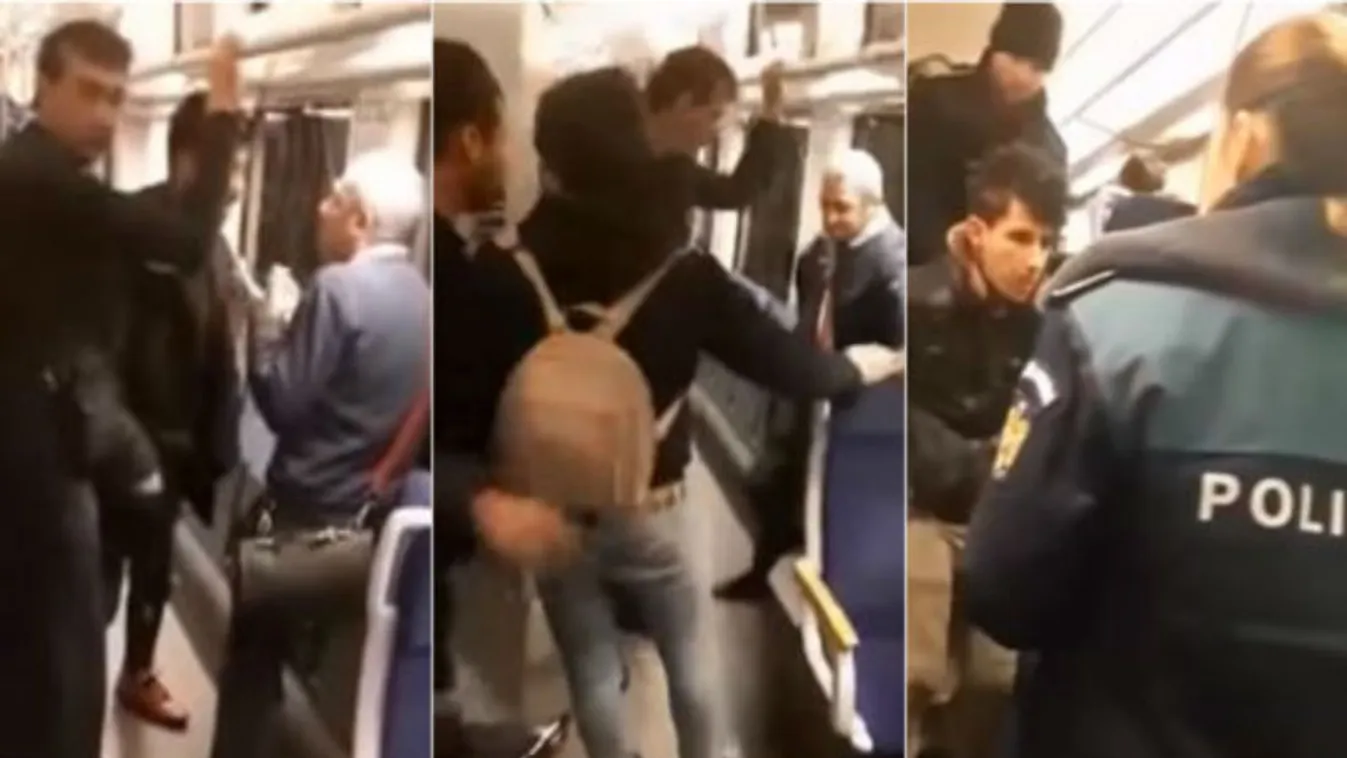 Pánik a vonaton, agresszív migránsok randalíroztak