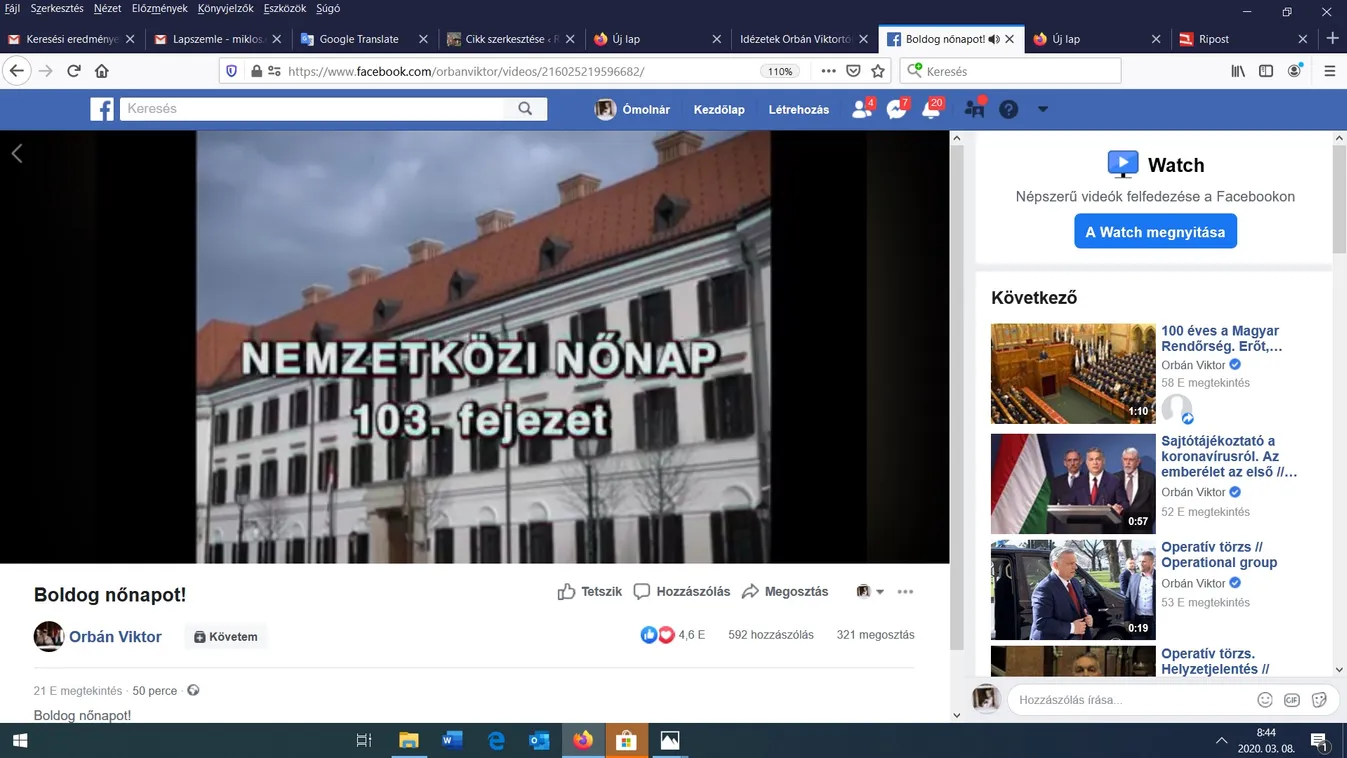 Margaret Thatcher „súgott” Orbán Viktornak, hogy miről is szól a nőnap
