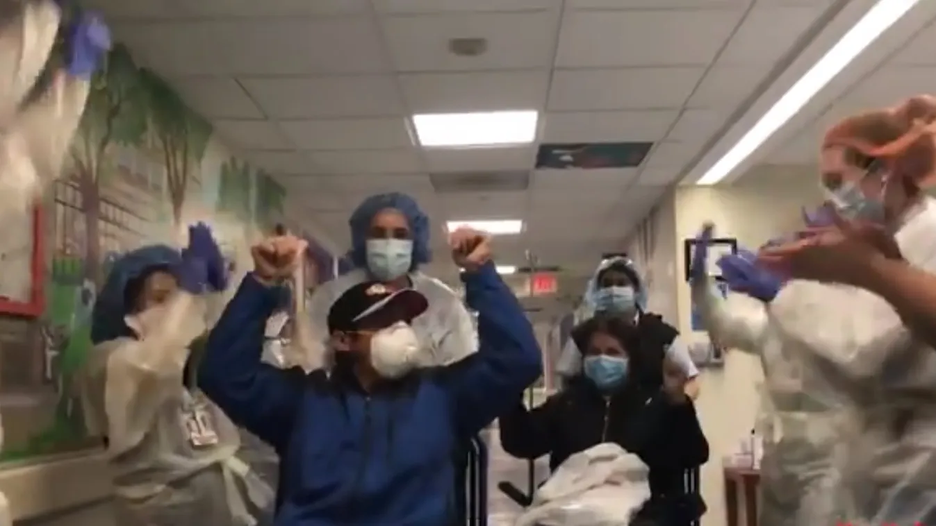 Elképesztő felvétel: minden gyógyult koronavírusosnak táncot járnak az ápolók és orvosok