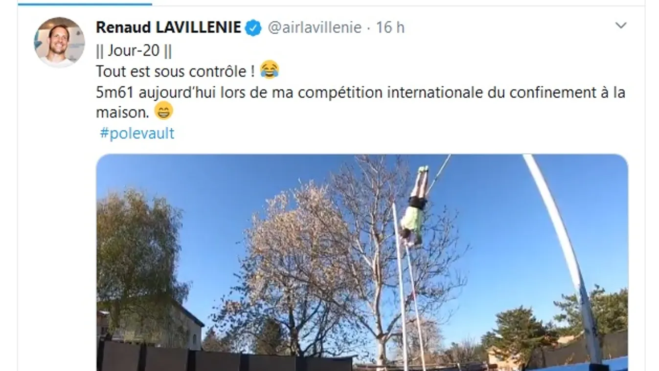 Saját kertjében ugrott 5,61 métert a francia rúdugró bajnok