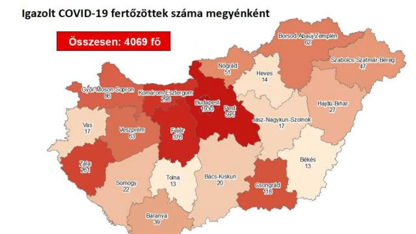 4069 főre nőtt a beazonosított fertőzöttek száma