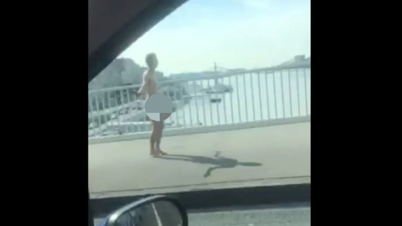 Leállt a forgalom is: anyaszült meztelenül sétálgatott egy férfi a Margit hídon