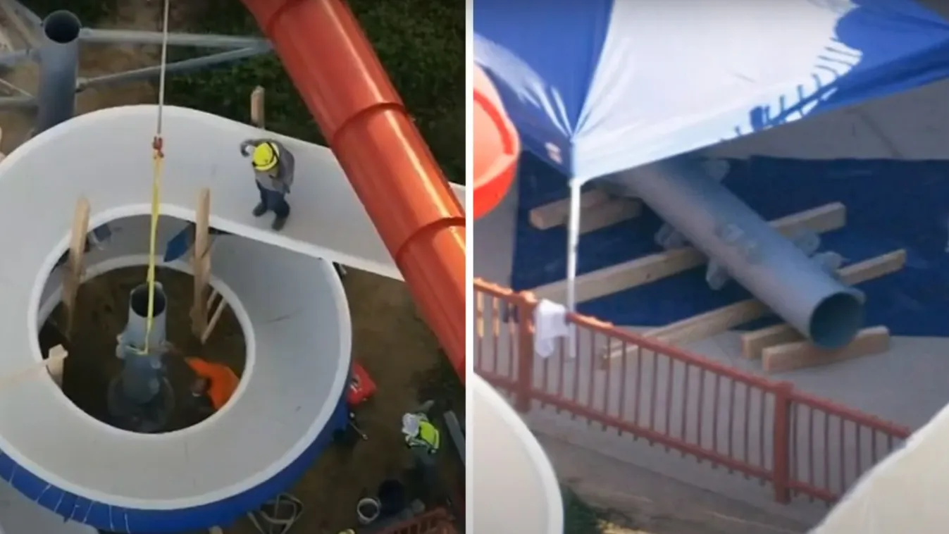 Vízi csúszdába szorult, majd életét vesztette egy 32 éves férfi - videó