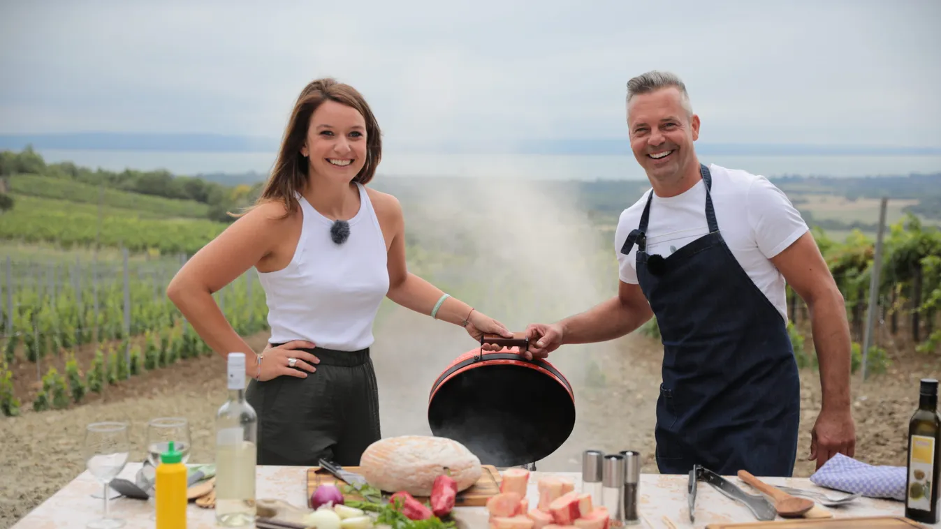 Finom falatok a szabadban: Kovács Lázárral főztek a Balatoni Nyár műsorvezetői - videó