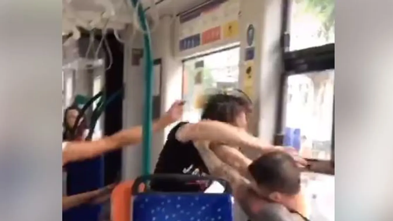 Sokkoló felvétel: tömegverekedés tört ki a 4-6-os villamoson, egy lányt kezdett el ütni a barátja