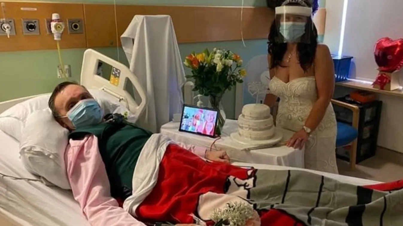 Szívmelengető: kórházban tartották meg az esküvőt, miután súlyosan lebetegedett a vőlegény - fotó