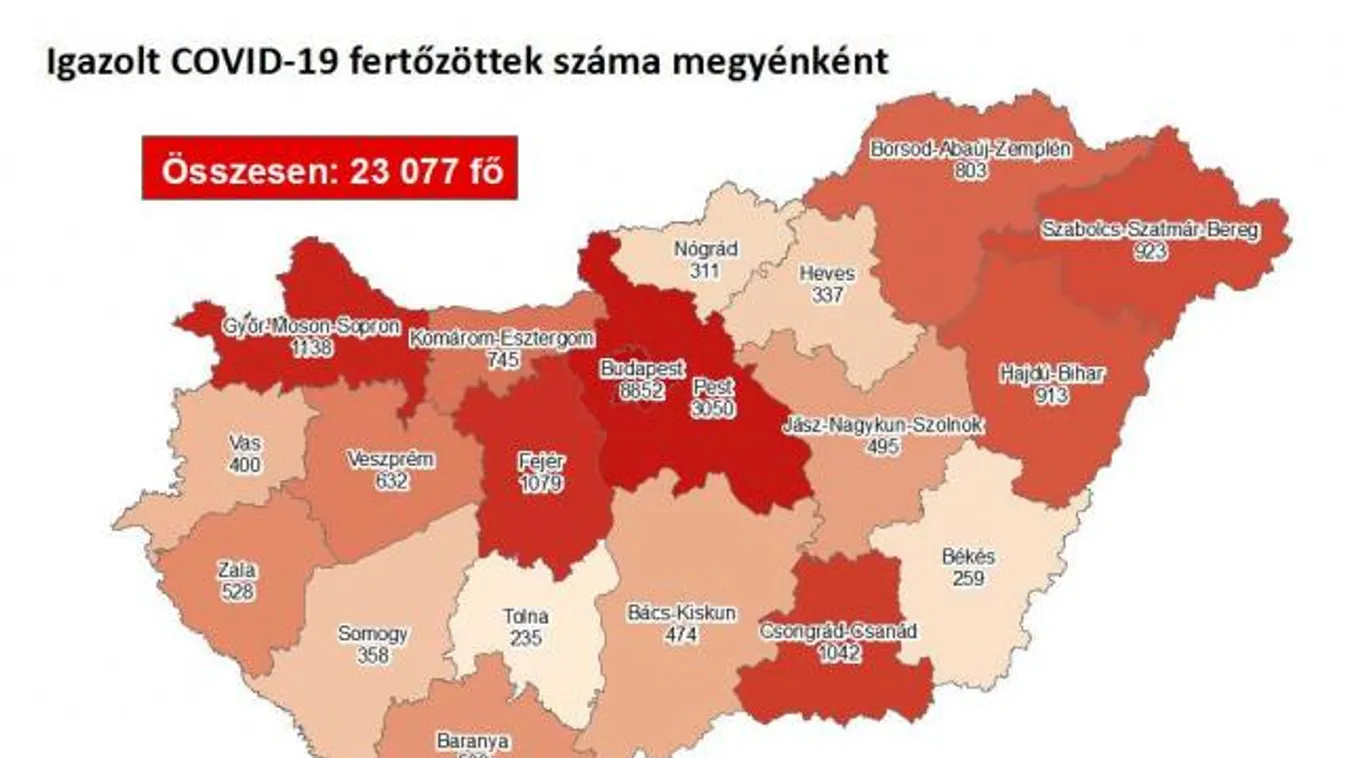 950 fővel emelkedett a beazonosított fertőzöttek száma és elhunyt 12 beteg