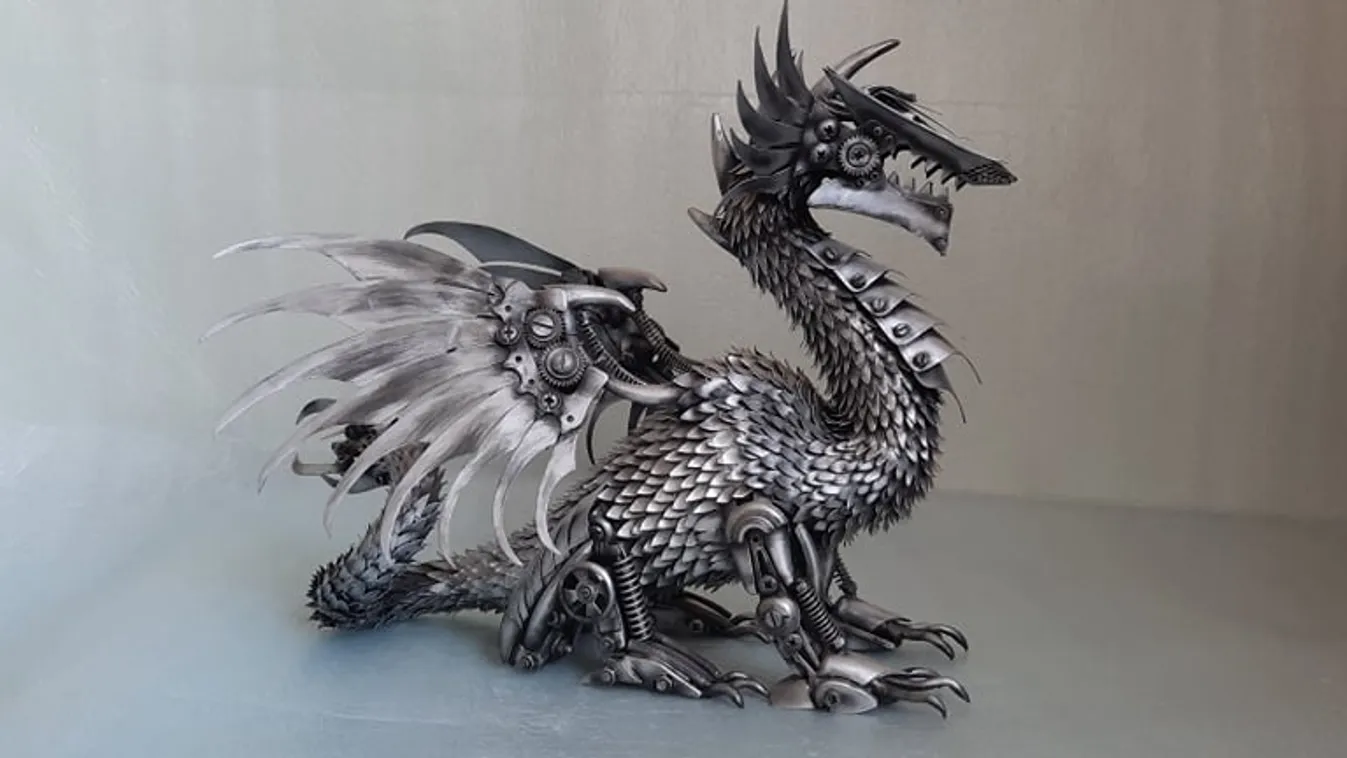 Nem semmi, milyen szobrokat készít eldobott alkatrészekből a magyar karosszérialakatos – durva fotók