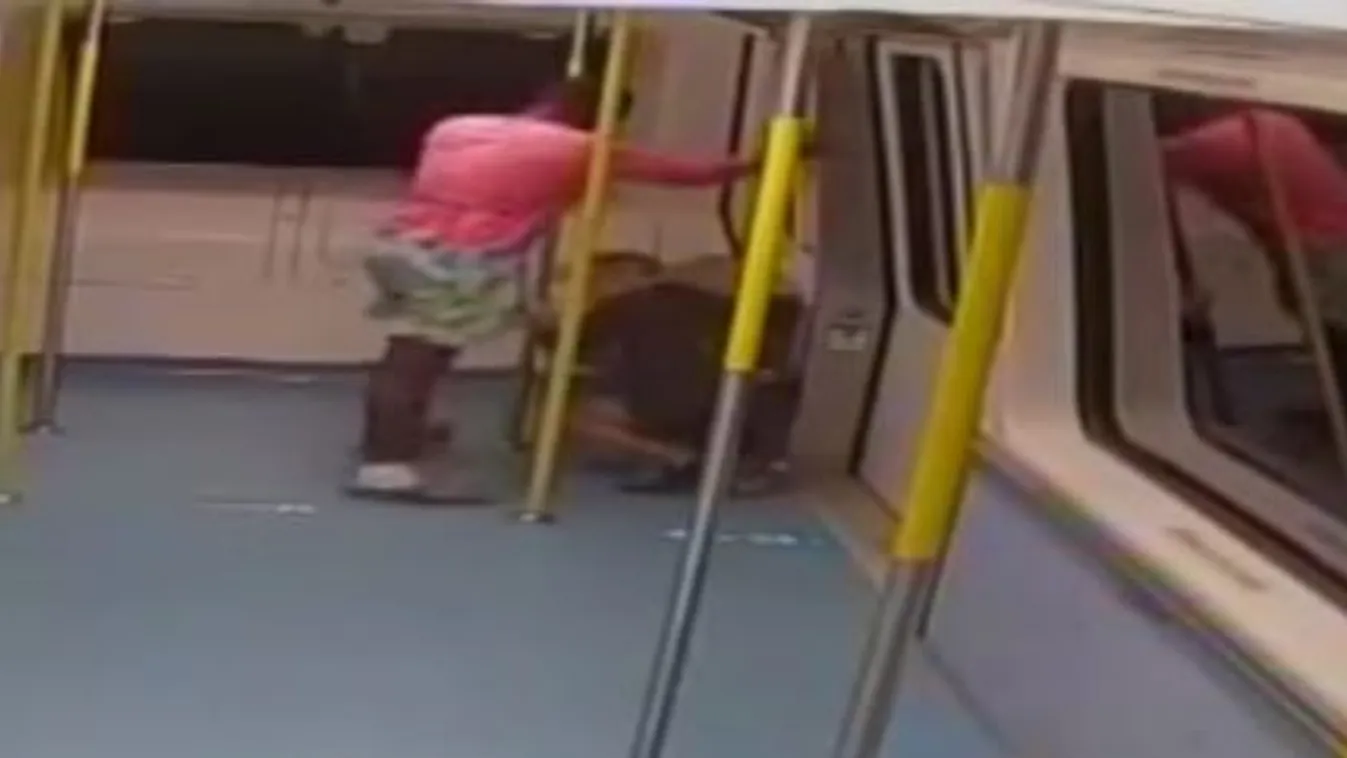 Csak erős idegzetűeknek: ököllel ütöttek, rugdostak egy nőt a metrón +18-as felvétel