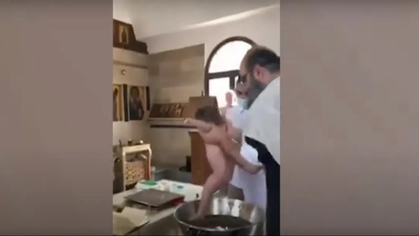 Keresztelője közben megsérült és majdnem megfulladt a csecsemő a pap miatt - videó