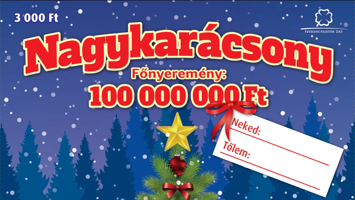 „Készen állsz a csodára?” – ismét kaphatók a Szerencsejáték Zrt. limitált kiadású karácsonyi sorsjegyei