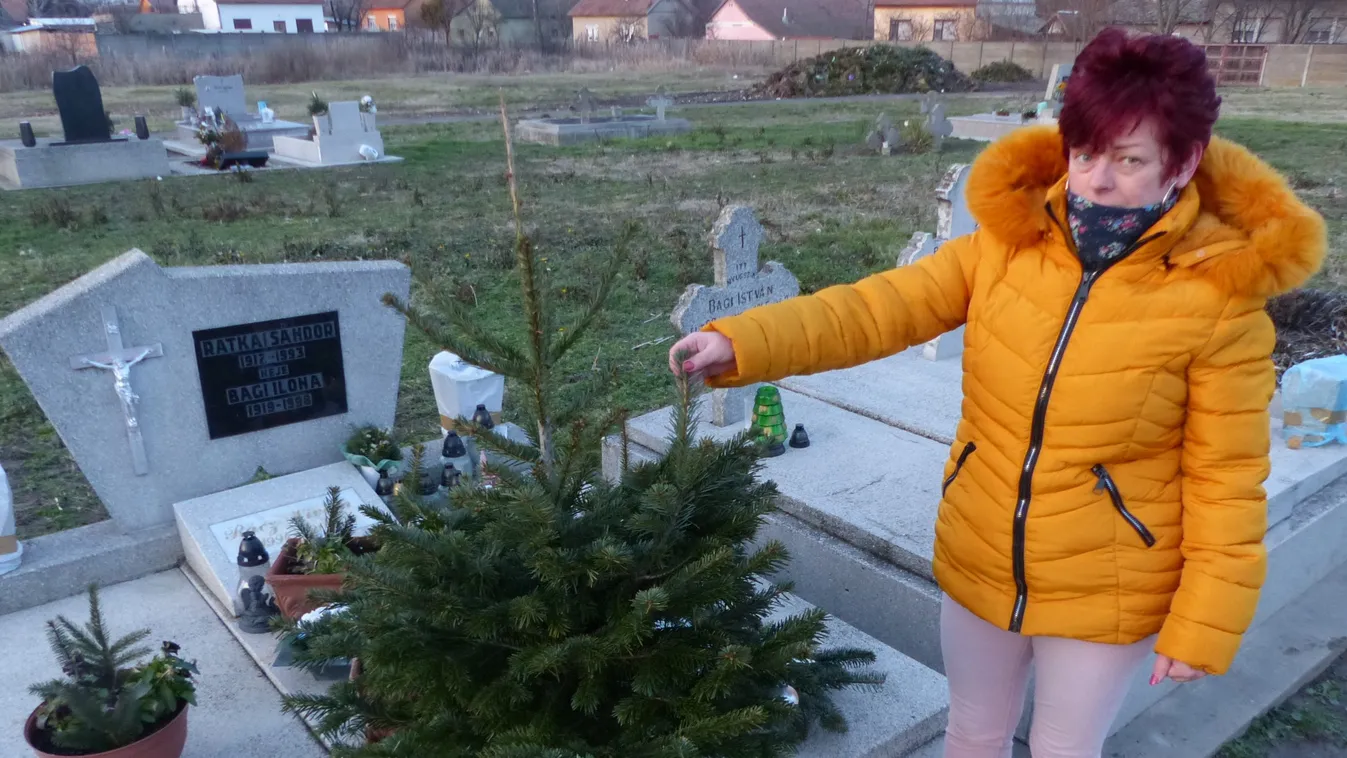 Gyalázat: lecsupaszították a fiatalon elhunyt Vivien sírján lévő karácsonyfát