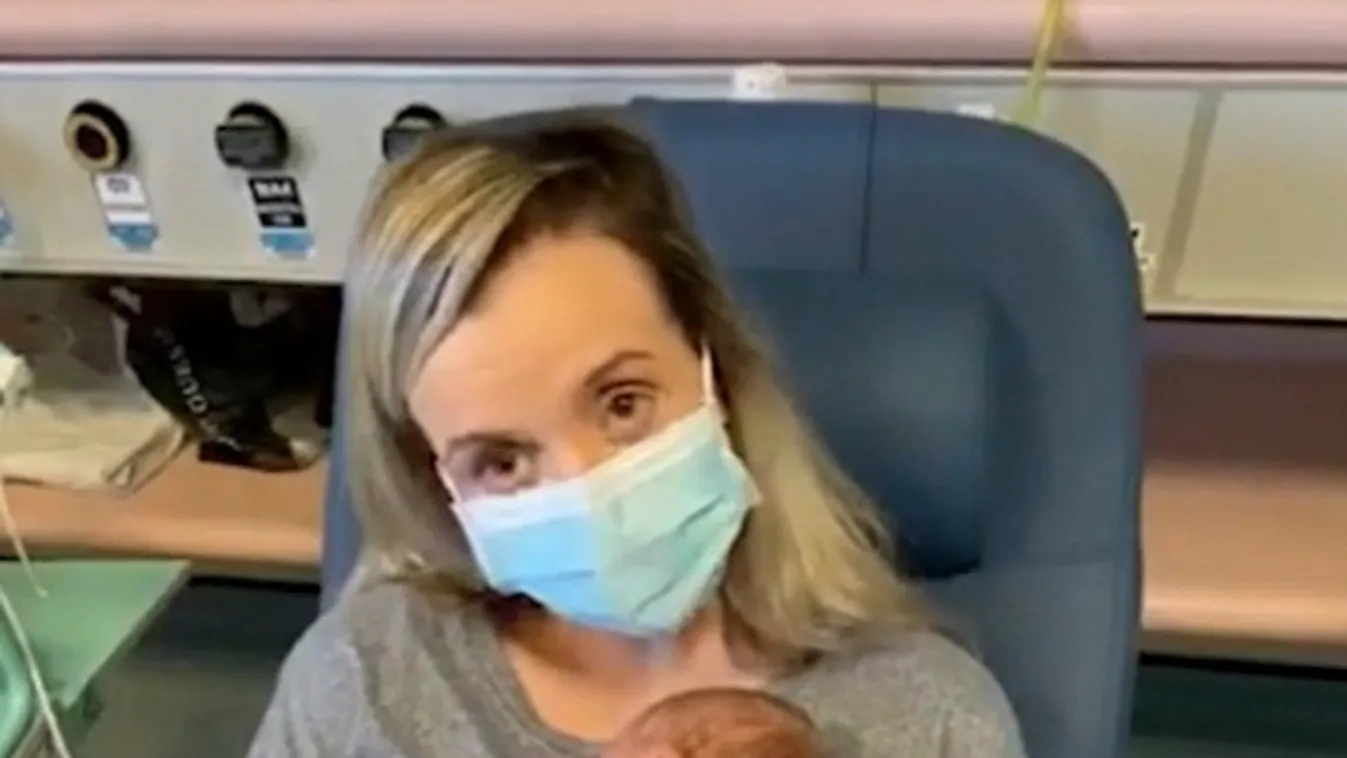 Megható videó: először ölelhette magához gyermekét a koronavírus anya