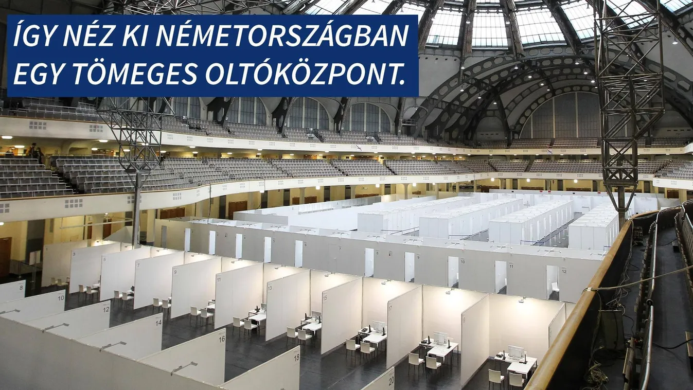 Megdöbbentő fotó került ki a netre: így néz ki Németországban a tömeges oltópont