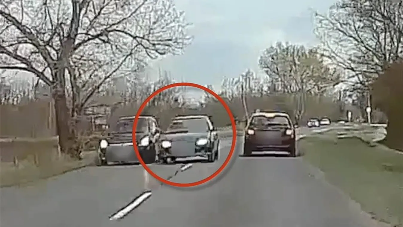 Sokkoló felvétel: letúrta az útról az Opelt az erőszakos sofőr